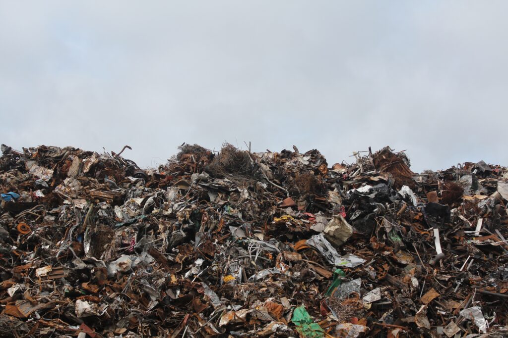 A huge amount of hazardous waste and trash