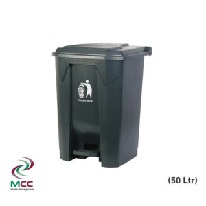 50 ltr grey plastic waste bin