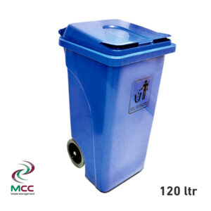 120 ltr blue plastic garbage bin