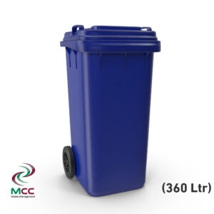 360 ltr blue plastic garbage bin