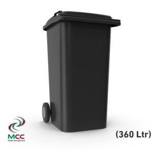 360 LTR Grey Plastic Garbage Bin