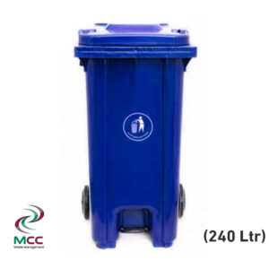 240 ltr Blue Plastic Garbage Bin