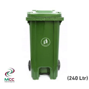 240 LTR Green Plastic Garbage Bin