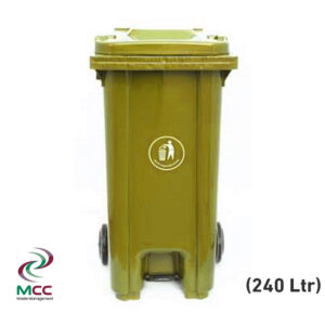 240 LTR Yellow Plastic Garbage Bin