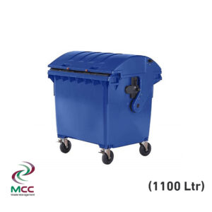 1100 ltr blue plastic garbage bin