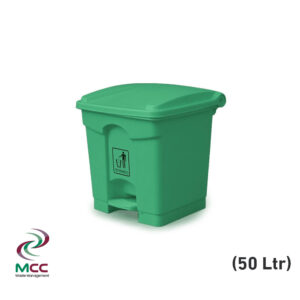 50 LTR Green Plastic Kitchen Trash Bin
