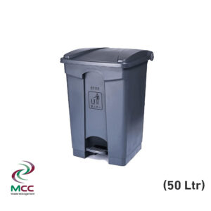 50 LTR Grey Plastic Kitchen Trash Bin