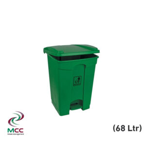 68 ltr green plastic kitchen trash bin