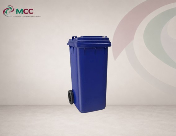 240 ltr Blue Plastic Trash Bin with Lid