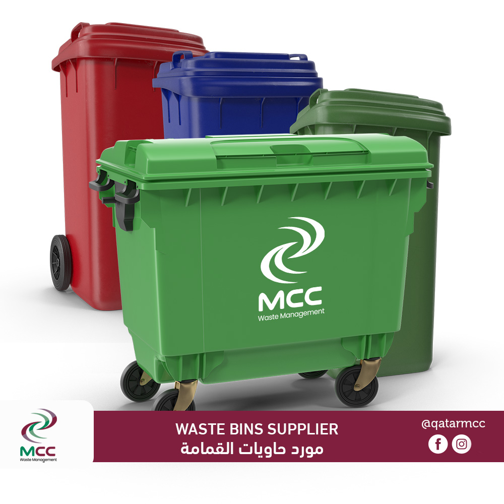 Plastic and commercial waste bins supplied by MCC
